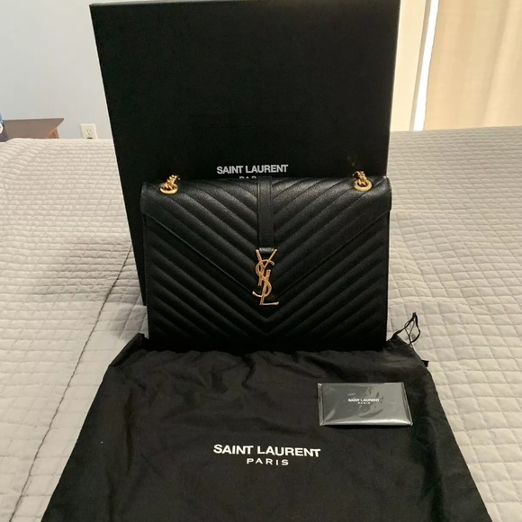 ysl large envelope chain bag
